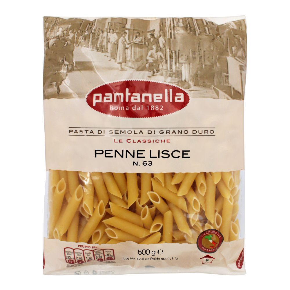 Pantanella Penne Lisce Pasta, No, 63, 500g