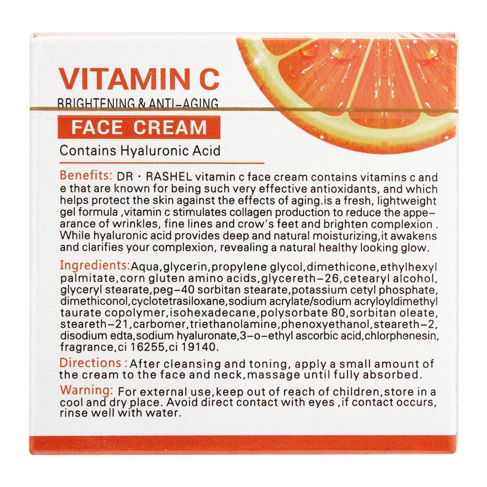 Order Dr Rashel Vitamin C Brightening And Anti Aging Face Cream 50g Online At Special Price In