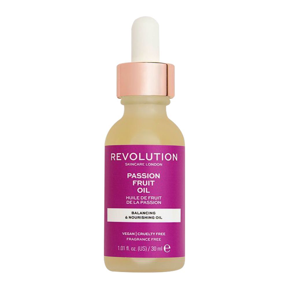 Makeup Revolution Passion Fruit Balancing & Nourishing Oil, Fragrance Free, 30ml