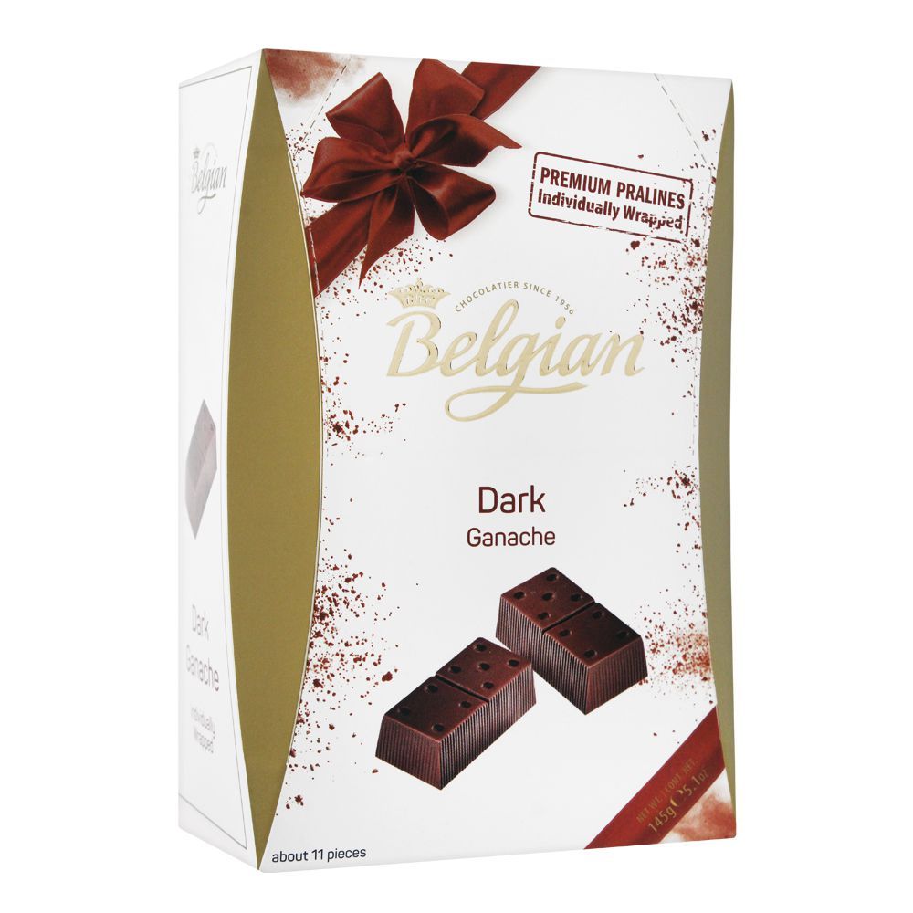 Belgian Dark Ganache Chocolate Box, Individually Wrapped, 145g