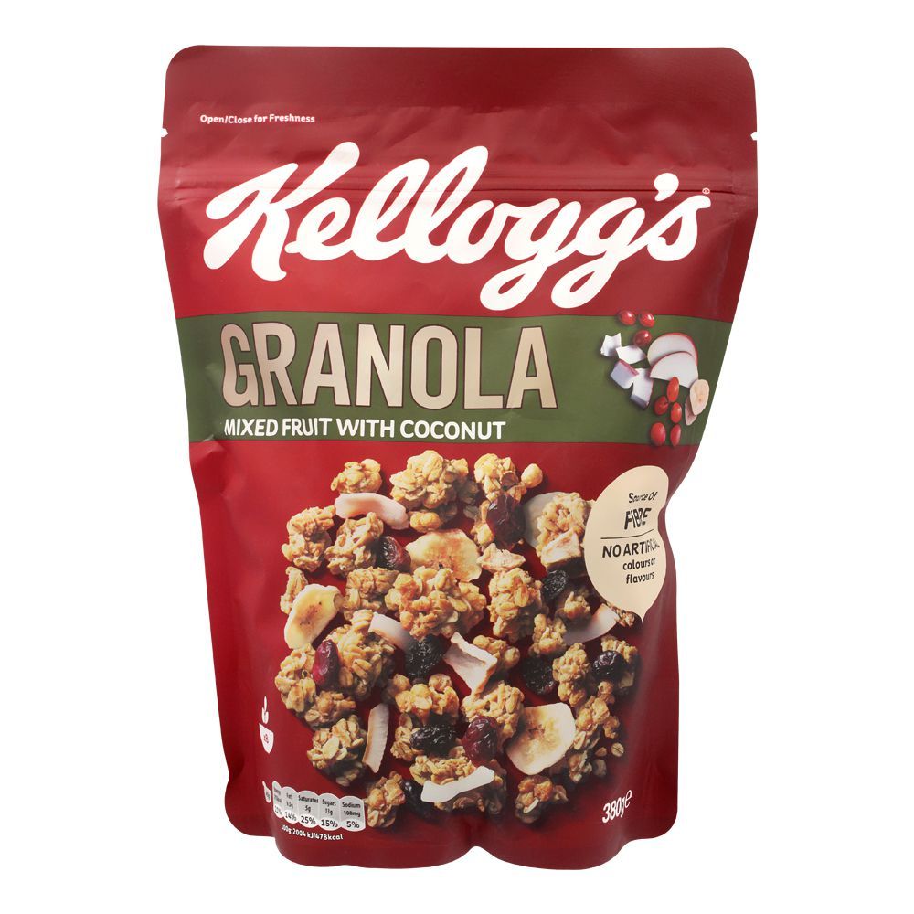 Kellogg's Granola, Mixed Fruit With Coconut, 380g