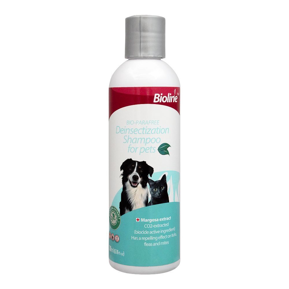 Bioline Anti-Flea And Tick Deinsectization Shampoo For Pets, 200ml