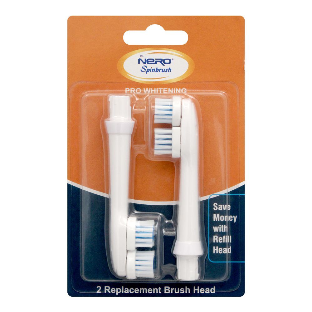 Nero Spinbrush Pro Whitening Replacement Brush Heads, 2-Pack, SB-203