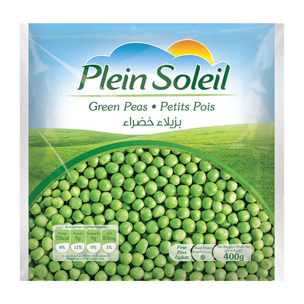 Plein Soleil Green Peas, Frozen, 400g
