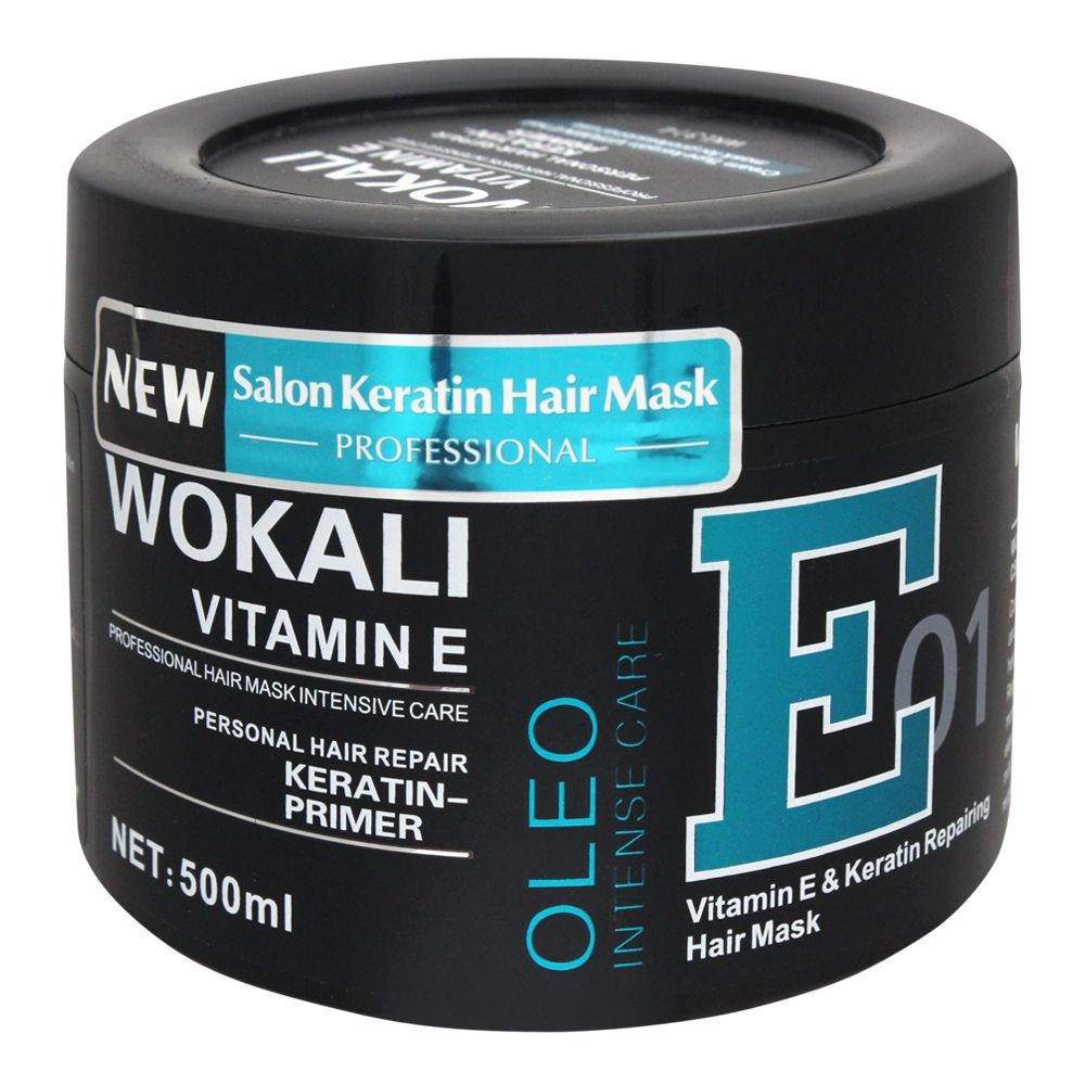 Wokali Vitamin E & Keratin Repairing Hair Mask, 01, 500ml