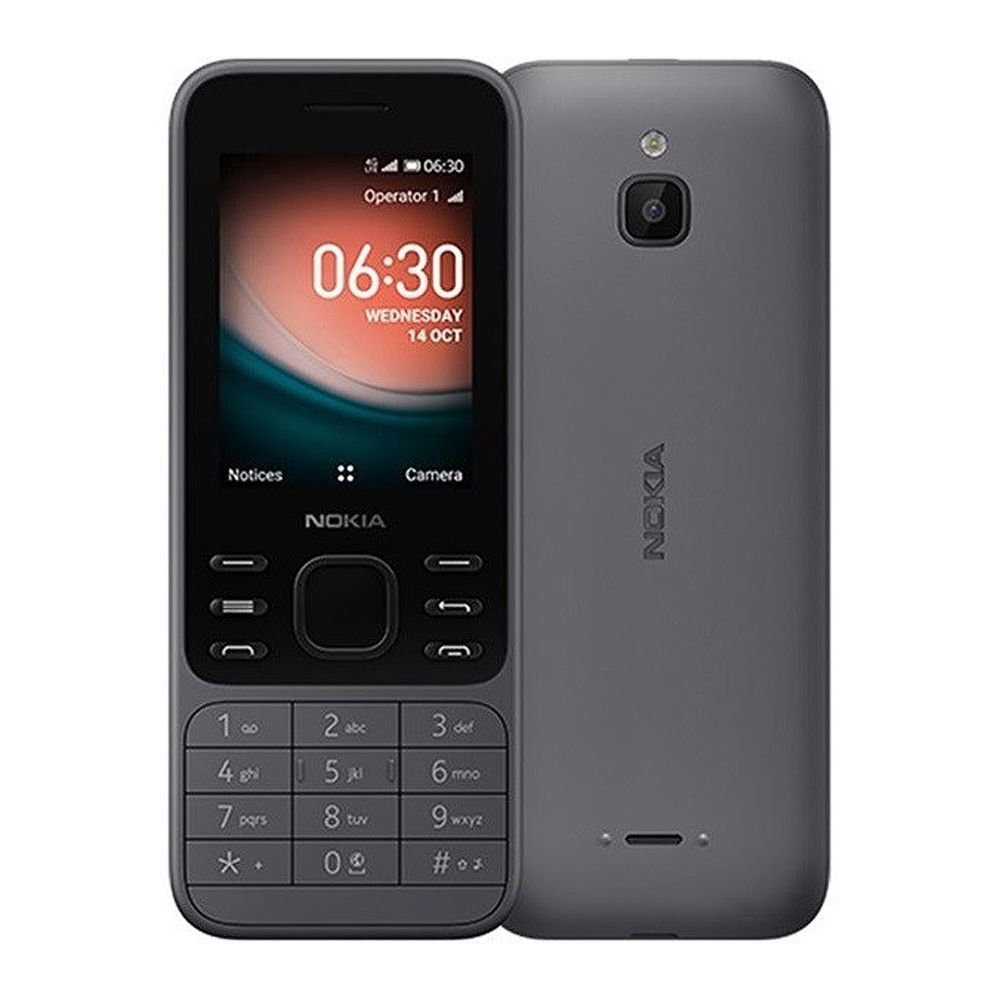 Nokia 6300 4G Dual Sim Mobile Phone, Charcoal, TA-1287DS