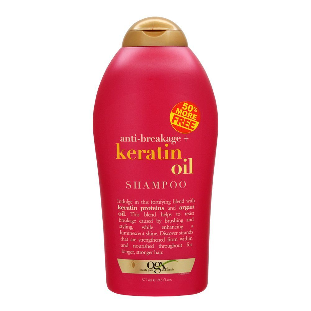 OGX Anti-Breakage + Keratin Oil Shampoo, Sulfate Free, 577ml