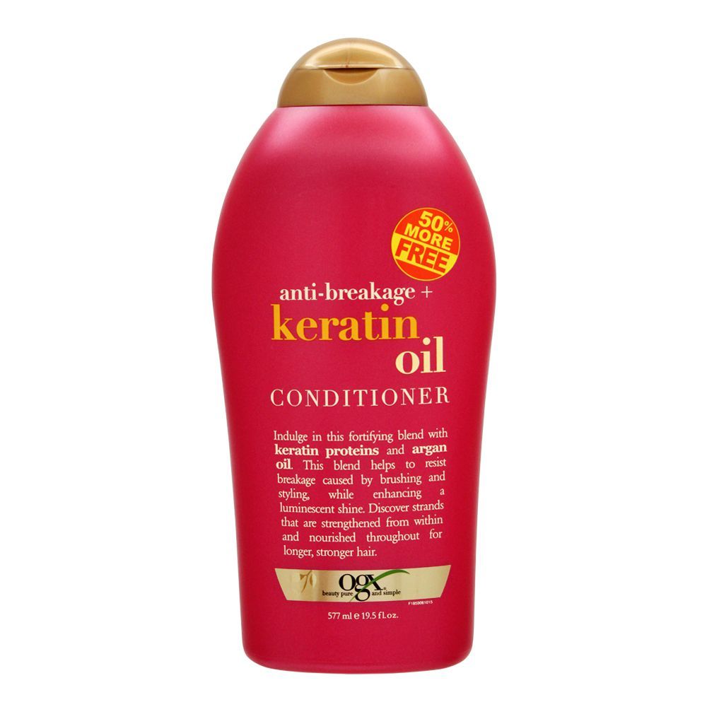 OGX Anti-Breakage + Keratin Oil Conditioner, Sulfate Free, 577ml