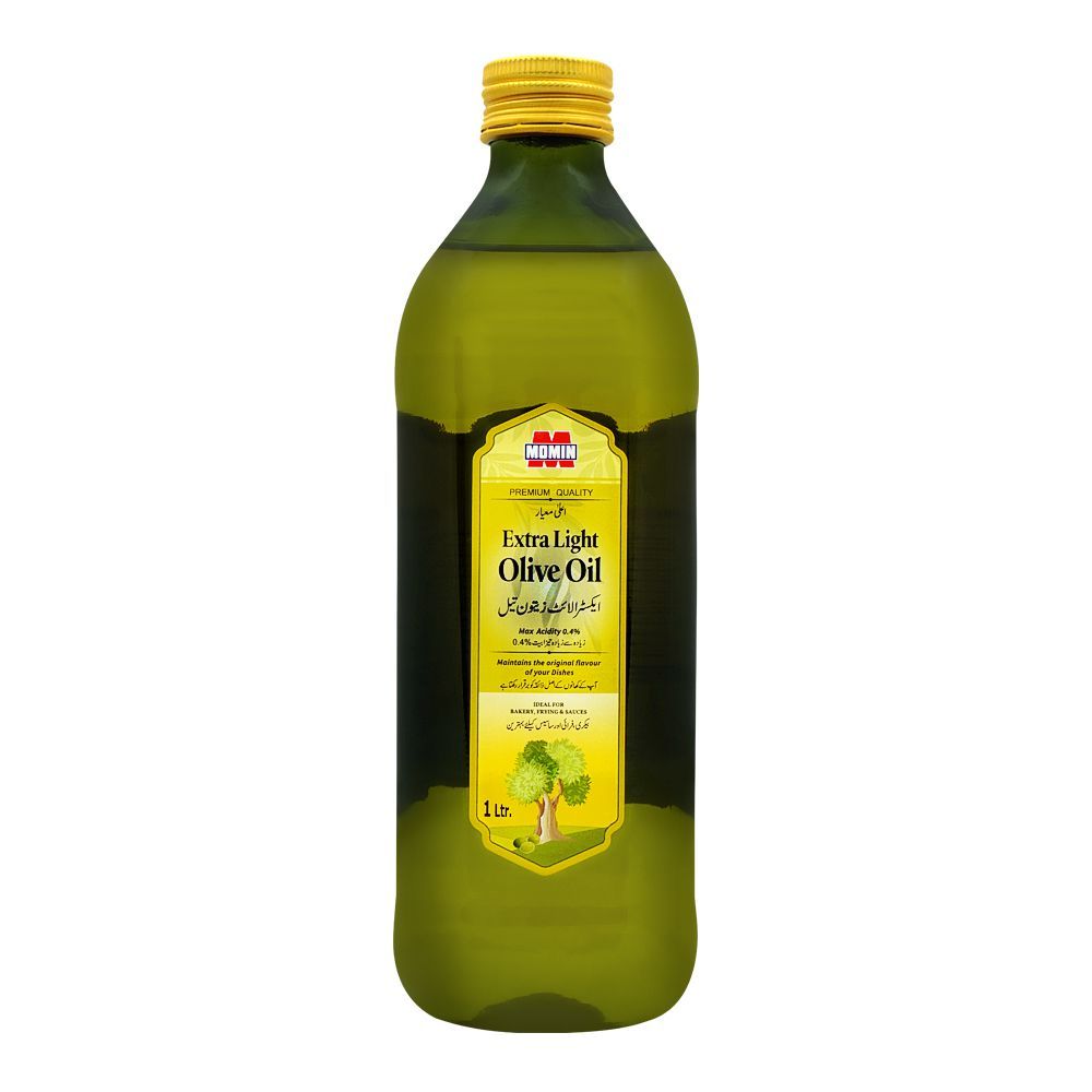 Momin Extra Light Olive Oil, Bottle, 1 Liter