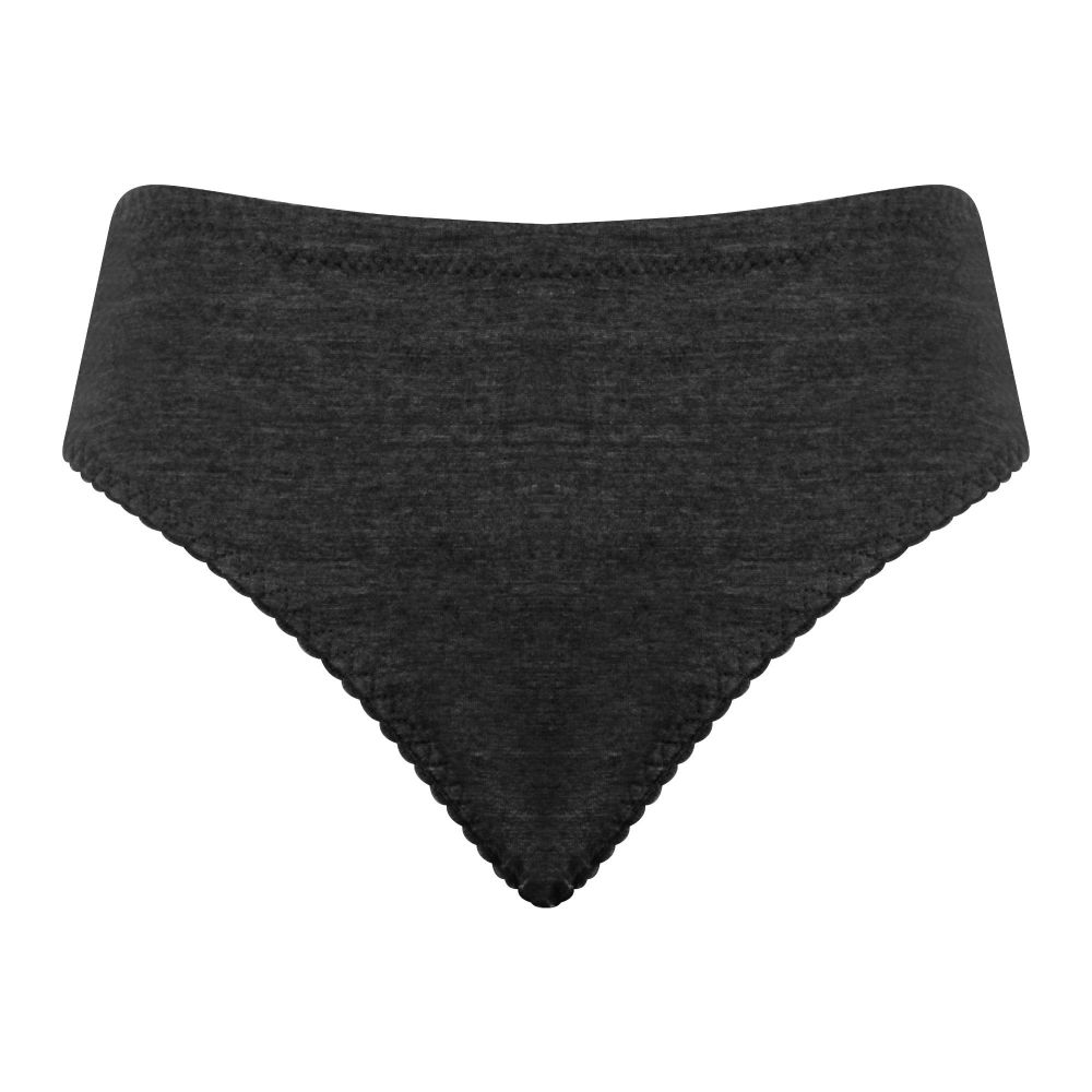 BeBelle Irisoft Cotton Spandex Fabric Panty, Charcoal, 1436