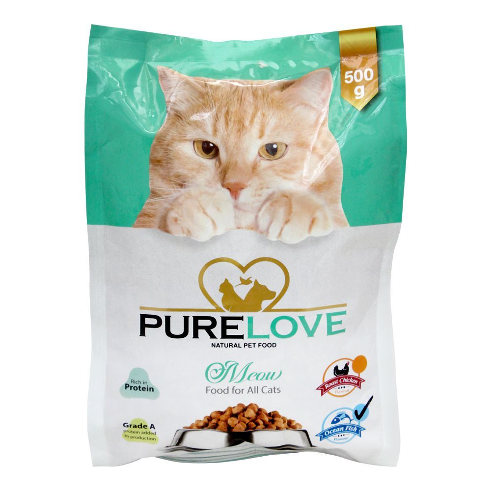 Pure Love Meow Food For All Cats, Ocean Fish, Pouch, 500g