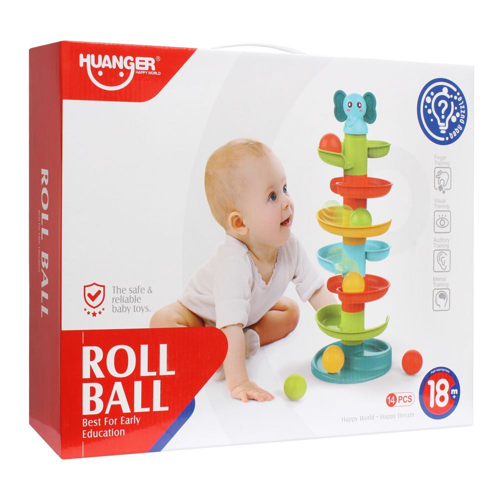 Huanger Roll Ball, 14 Pieces, 18m+, HE0293