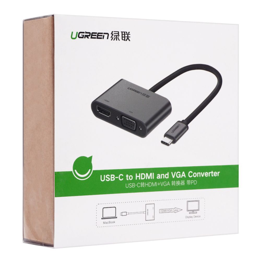 Buy UGreen USB-C To HDMI And VGA Converter, Silver, 50505 Online at ...