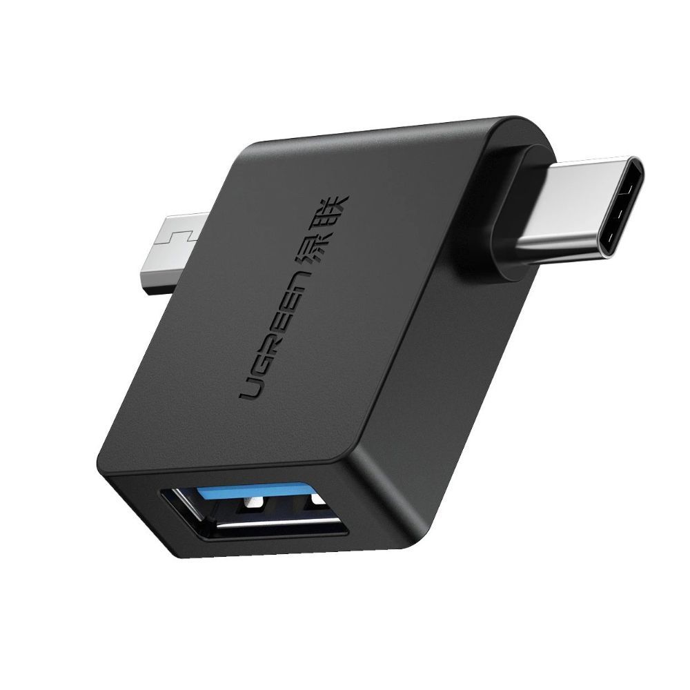 UGreen 2-In-1 Adapter Micro USB Male + USB Type-C Male To USB 3.0 Female, 30453