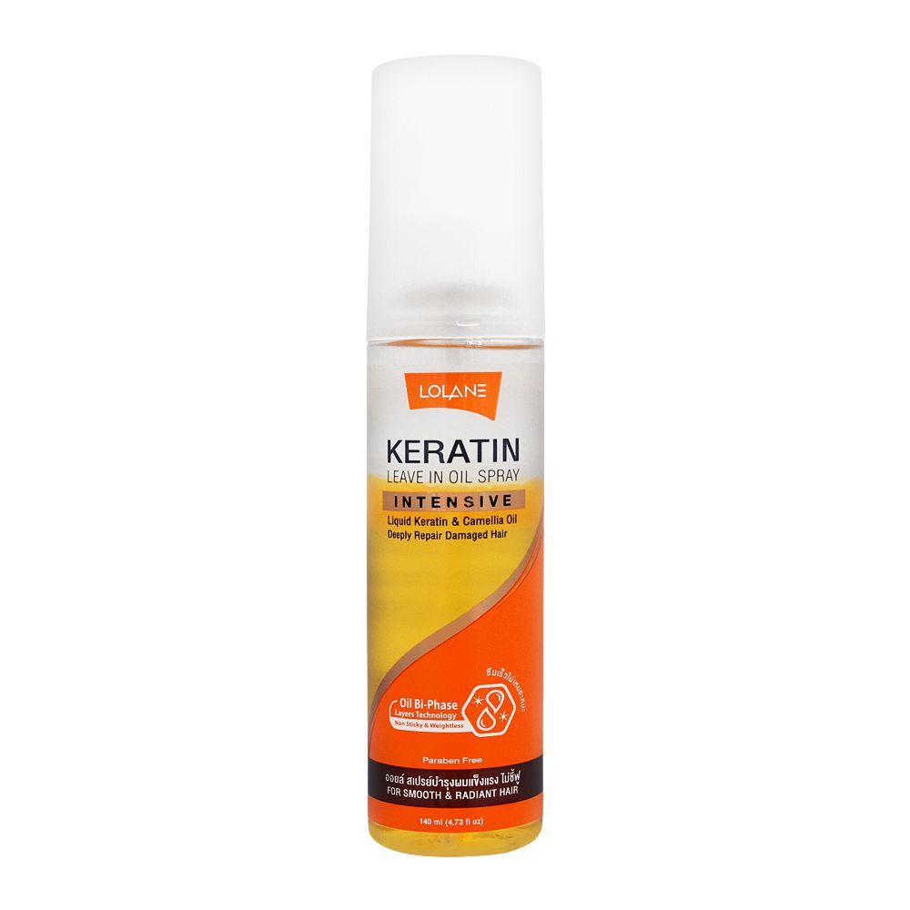 Lolane Intensive Keratin Leave In Oil Spray, Paraben Free, 140ml