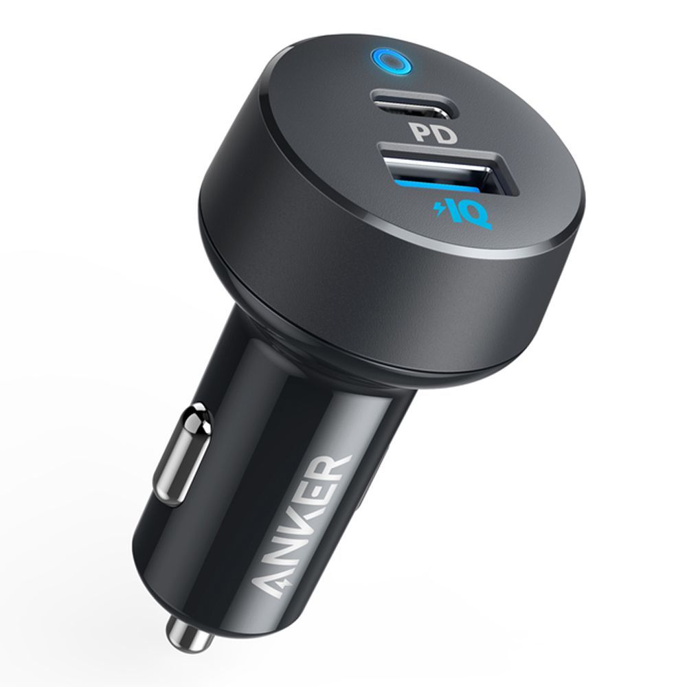 Anker Power Drive Speed+ 2 Dual Ports USB-C And USB-A Car Charger, Black, A2229H12