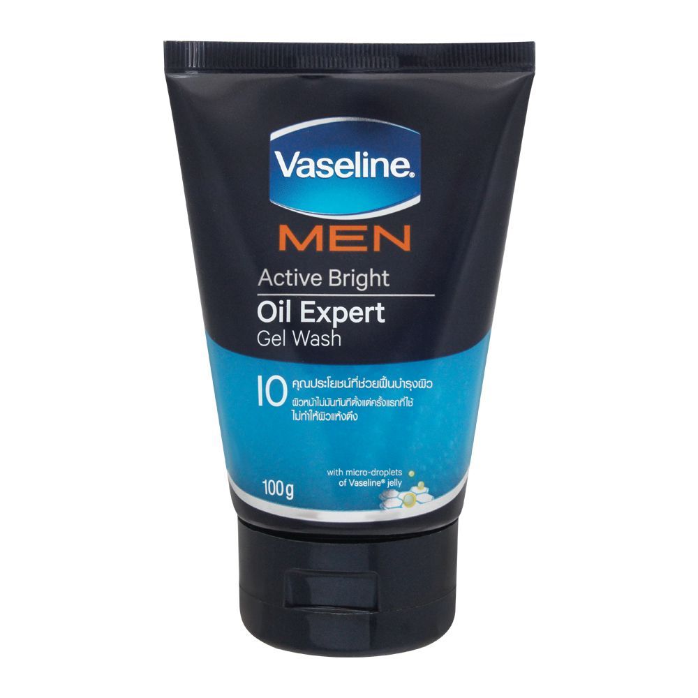 Vaseline Men Active Bright Oil Expert Gel Wash, 100g