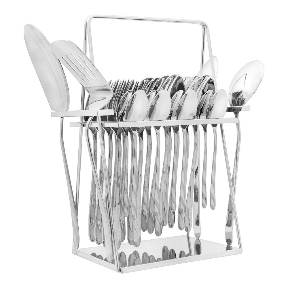 Elegant 4 Line Stainless Steel Cutlery Set, 28 Pieces, EE28SS-06