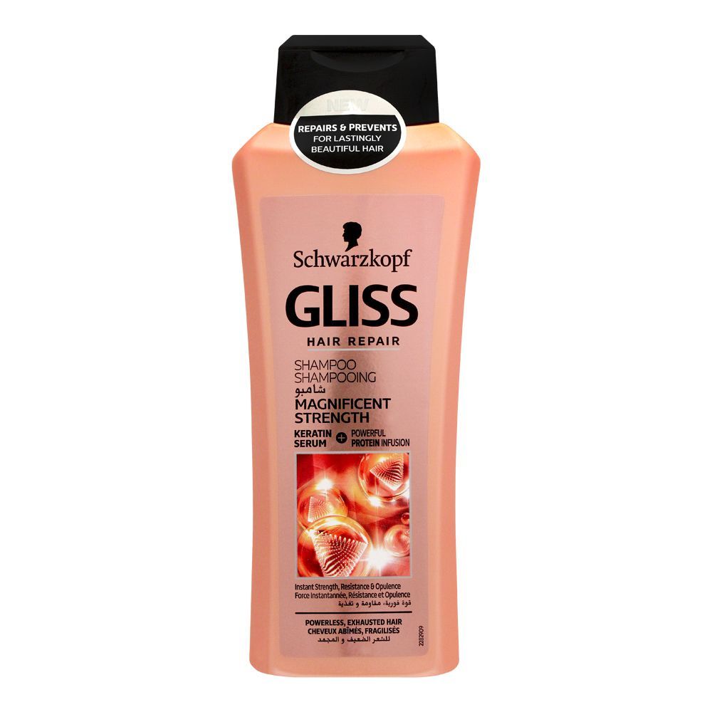 Schwarzkopf Gliss Hair Repair Magnificent Strength Keratin Serum Shampoo, 400ml