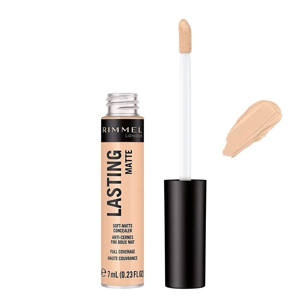 Rimmel Long Lasting Matte Full Coverage Concealer, 005 Porcelain 7ml