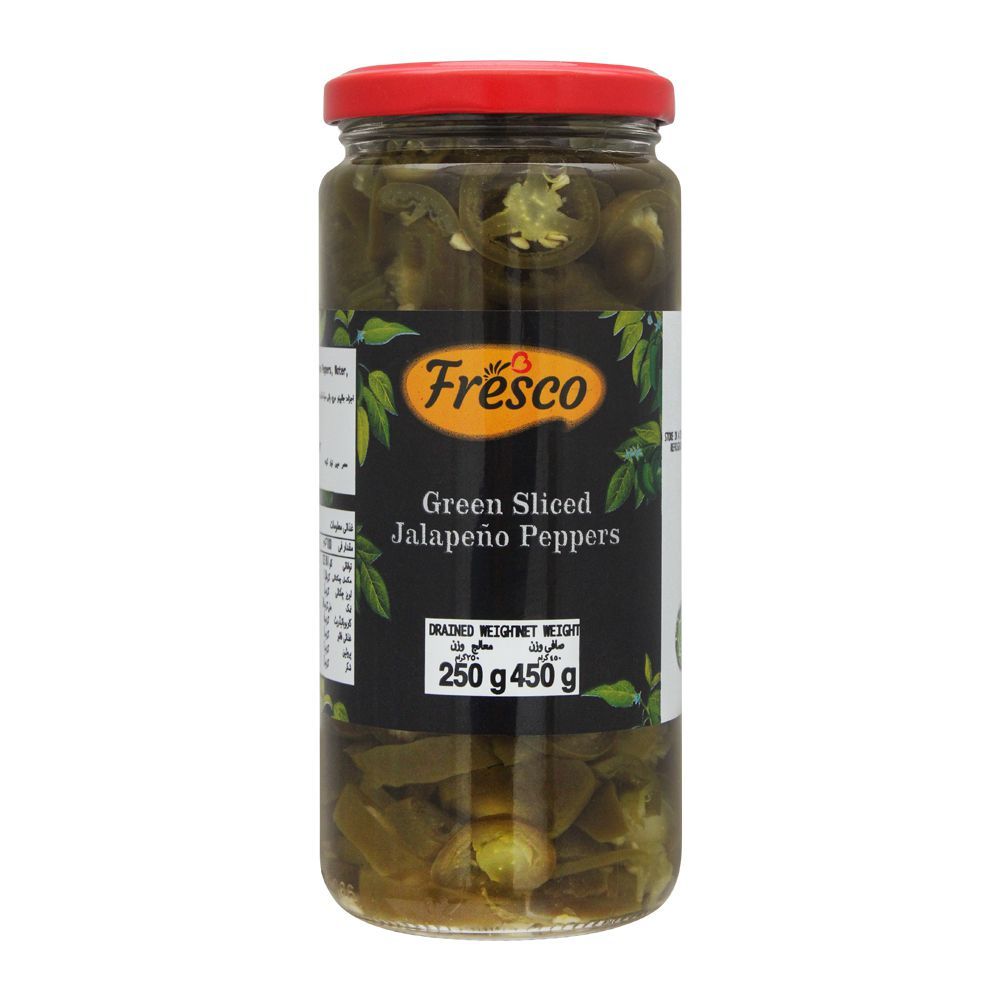 Fresco Green Sliced Jalapeno Peppers, 450g