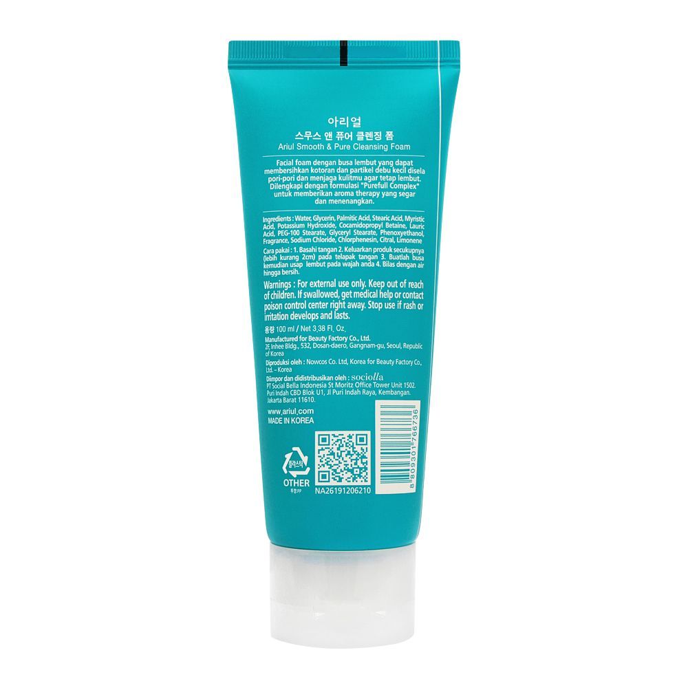 Purchase Ariul Smooth & Pure Cleansing Facial Foam, 100ml Online at ...