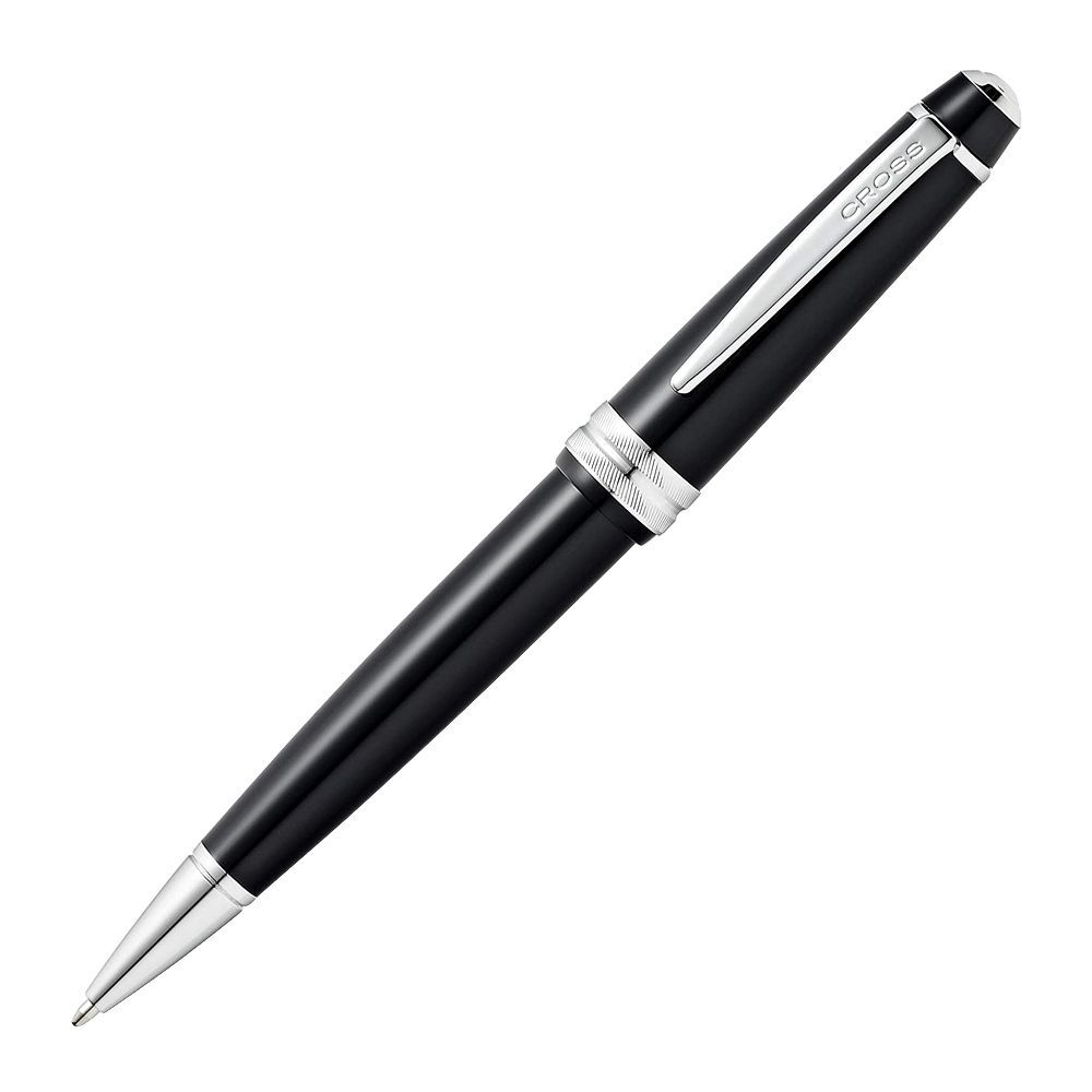 Cross Bailey Light Polished Black Resin Ballpoint Pen, With Polished Chrome Appointments, Black Fine Tip, AT0742-1