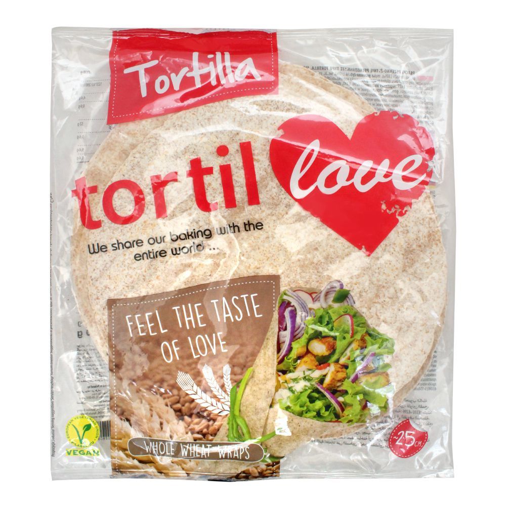 Tortilla Tortil  Whole Wheat Wraps, 12x25cm