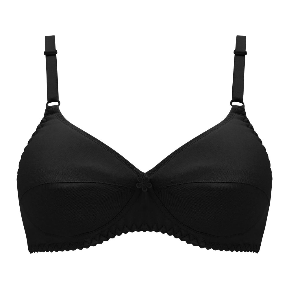 Order BeBelle Softouch-P Cotton Spandex Fabric Bra, Black Online at ...