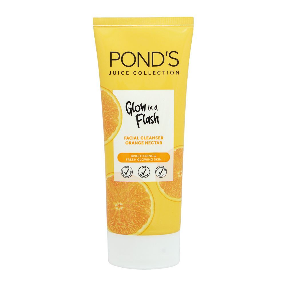 Pond's Juice Collection Glow In A Flash Facial Cleanser, Orange Nectar, 90g