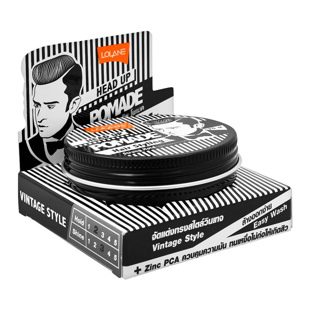 Lolane Head Up Pomade Hair Styling Strong Hold, 75g