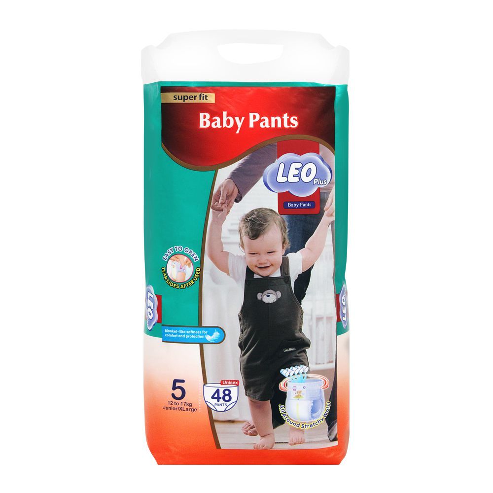 Leo Plus Super Fit Baby Pants XLarge No. 5, 12-17Kg, 48-Pack