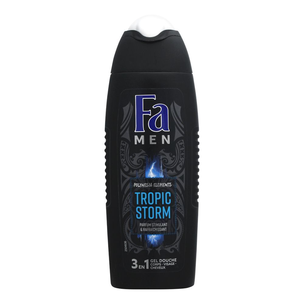 Fa Men Tropic Storm 3-In-1 Face Hair & Body Shower Gel, 250ml