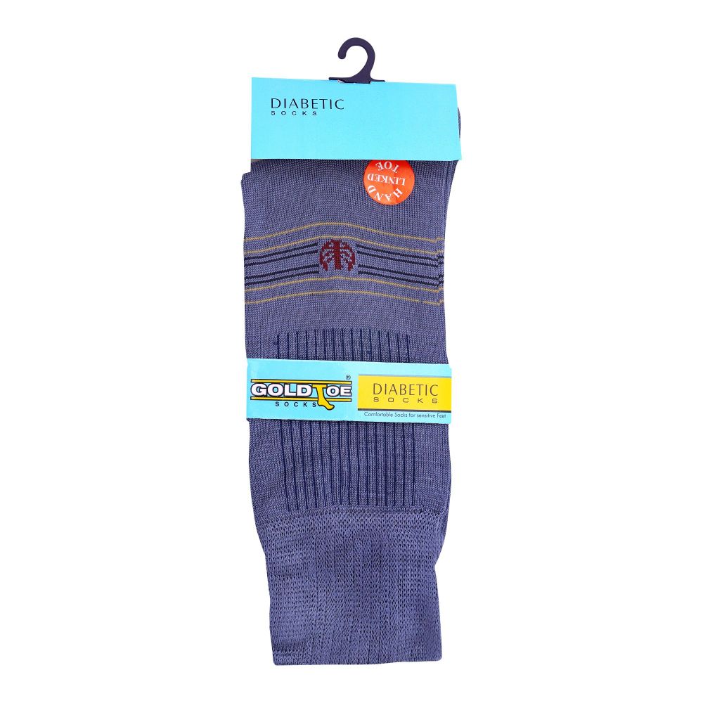 Goldtoe Diabetic Mercerized Socks, 1 Pair, Grey