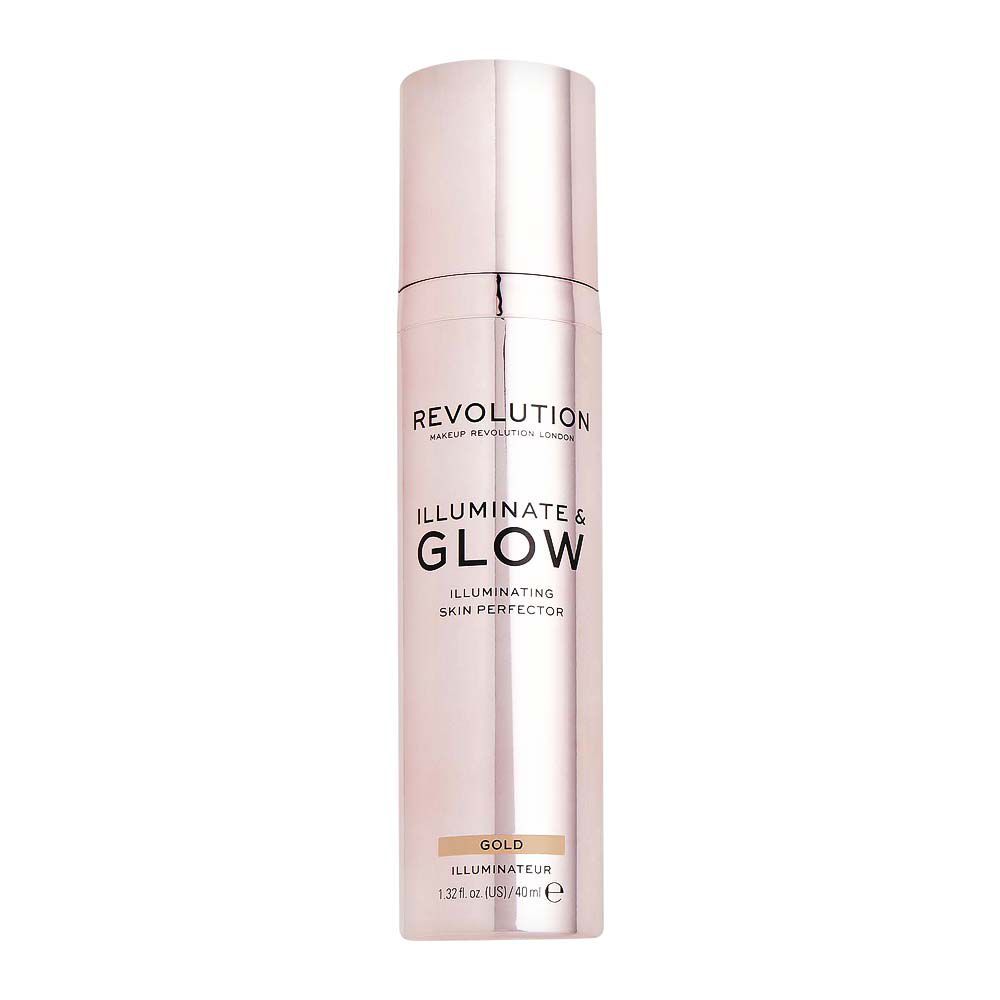 Makeup Revolution Illuminate & Glow Illuminating Skin Perfector, Gold, 40ml