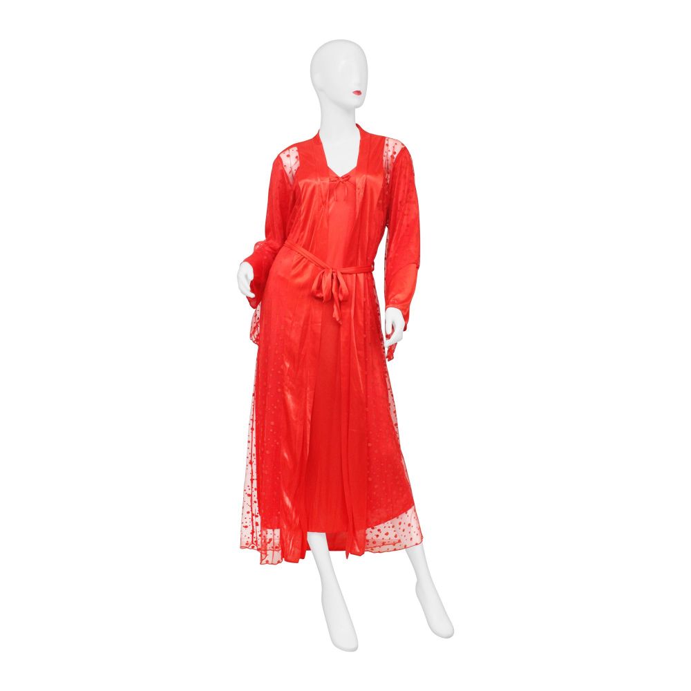 Order Belleza Nighty Inner + Gown Set, Red, 040 Online at Best Price in ...