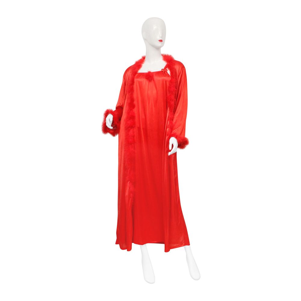 Belleza Nighty Inner + Gown Set, Red, 042