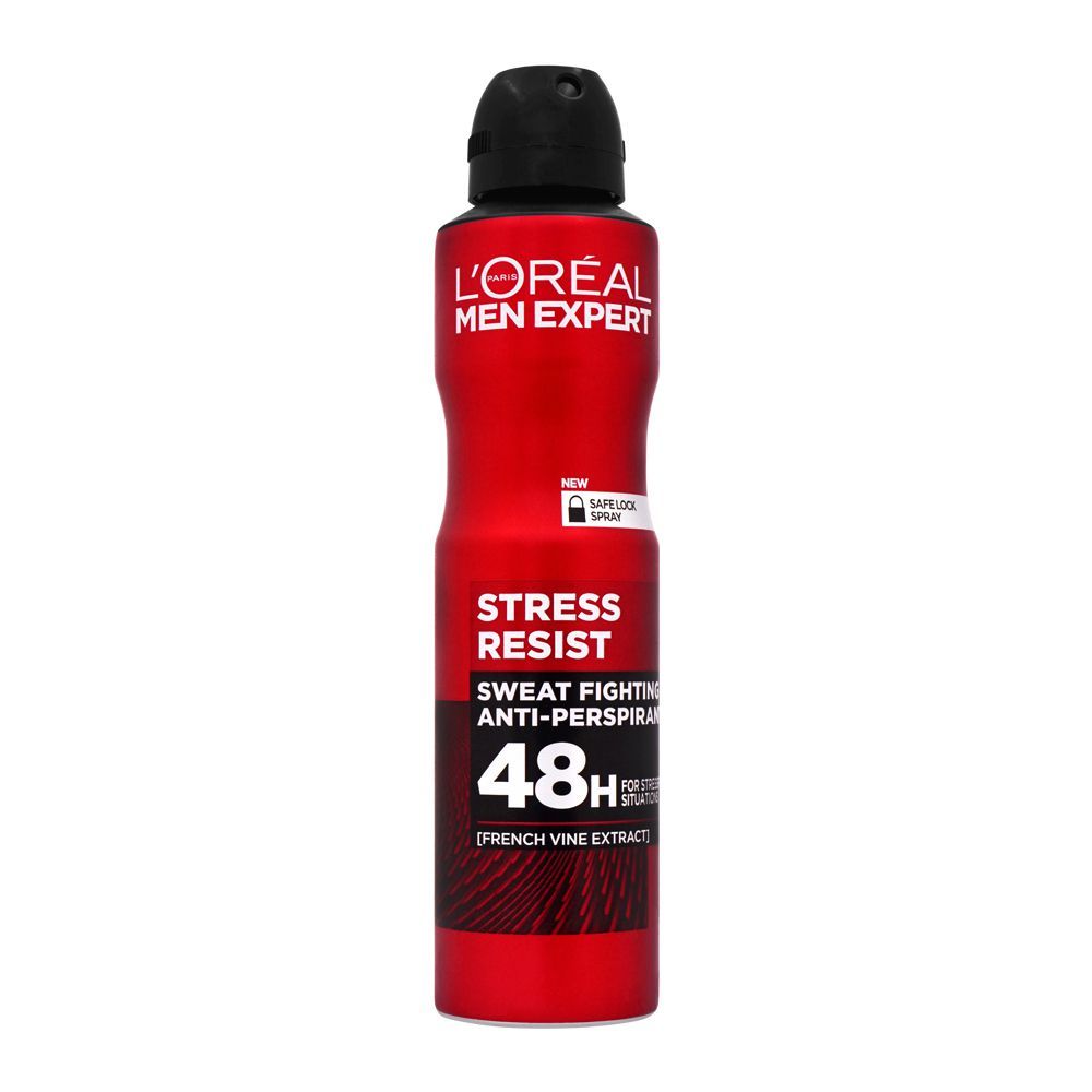 L'Oreal Paris Men Expert Stress Resist Sweat Fighting Anti-Perspirant Deodorant, 250ml