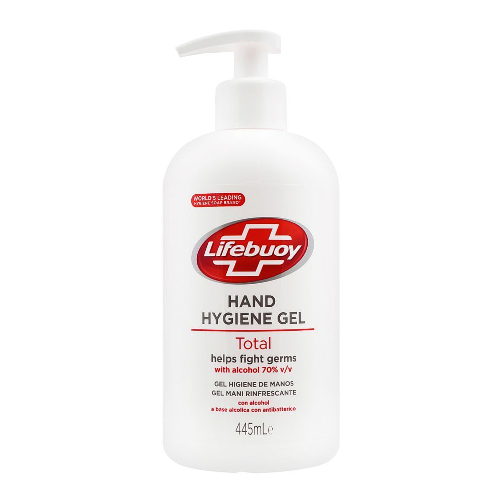 Lifebuoy Total Hygiene Hand Sanitizer Gel, With Alcohol, 445ml