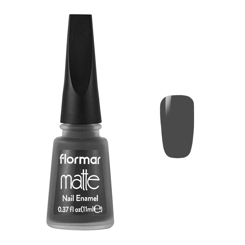 Flormar Matte Nail Enamel, M03 Elegant Grey, 11ml