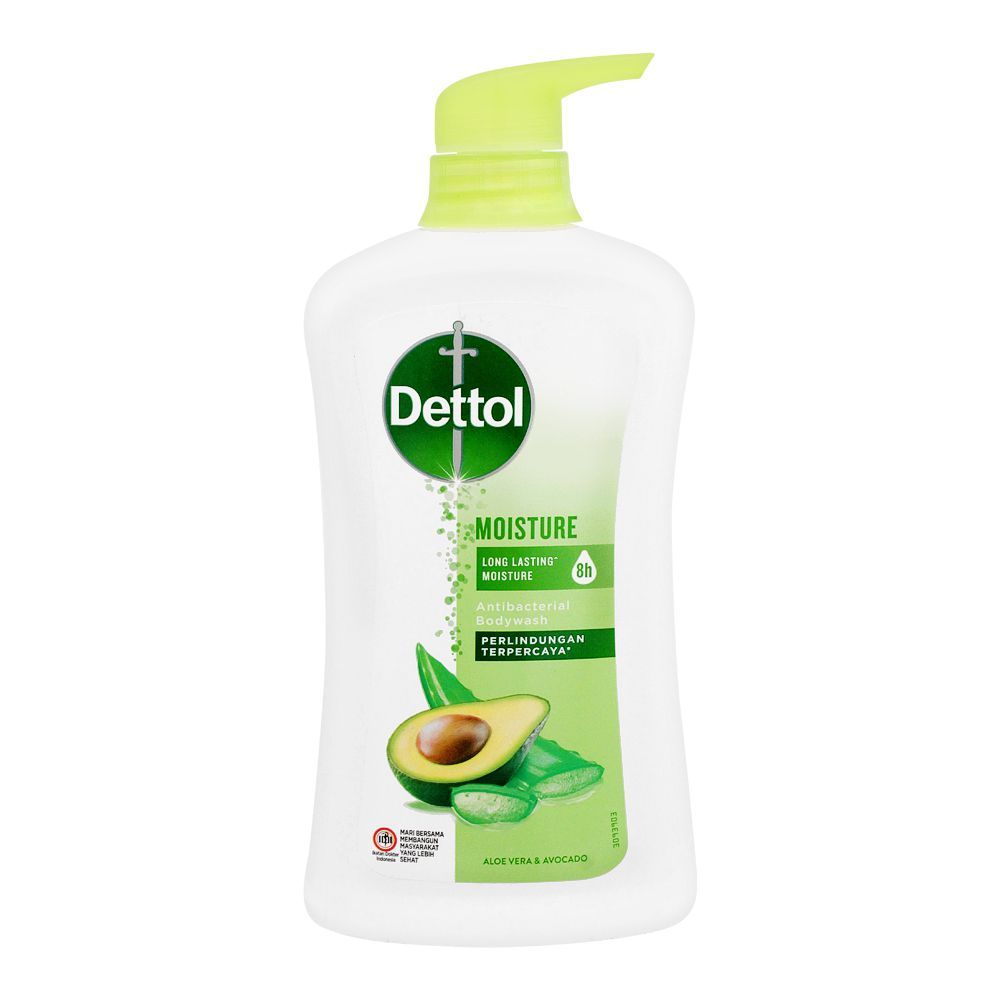 Dettol Moisture Aloe Vera & Avocado Antibacterial Body Wash, 625ml