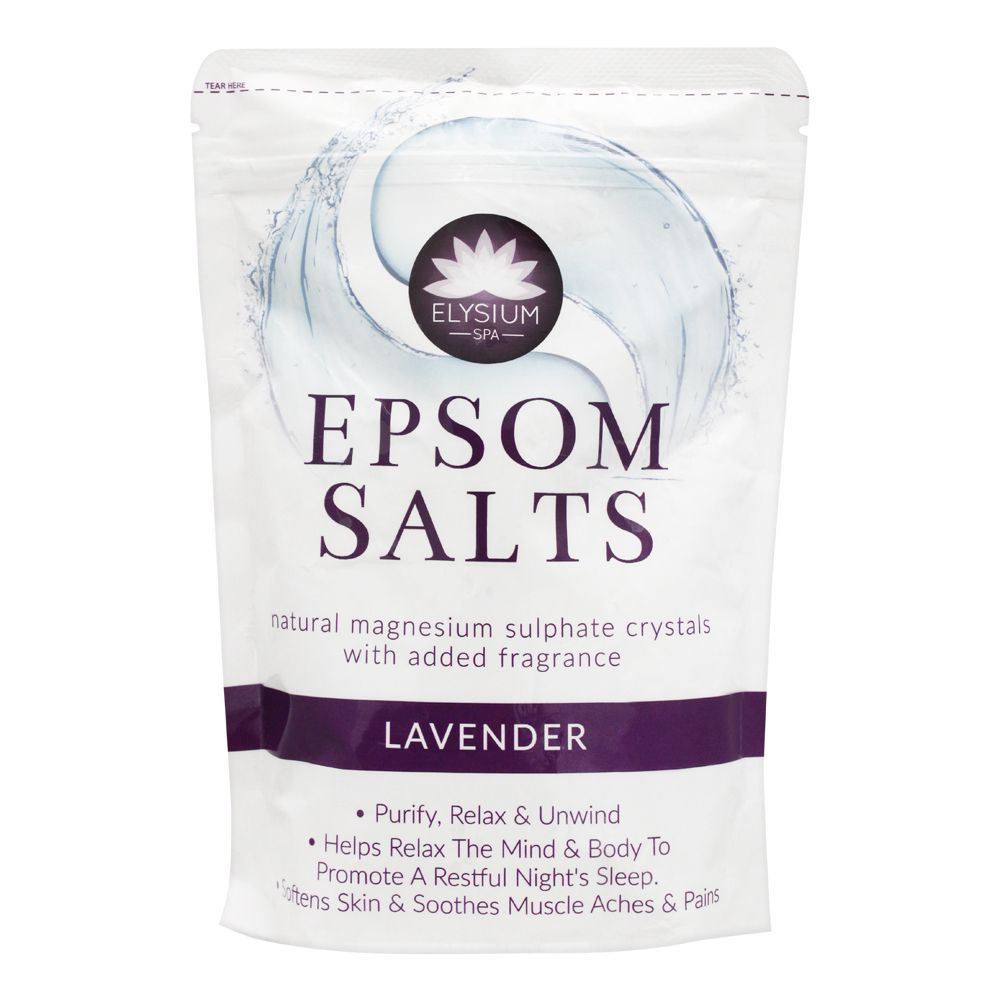 Elysium Spa Epsom Bath Salt, Lavender, 450g