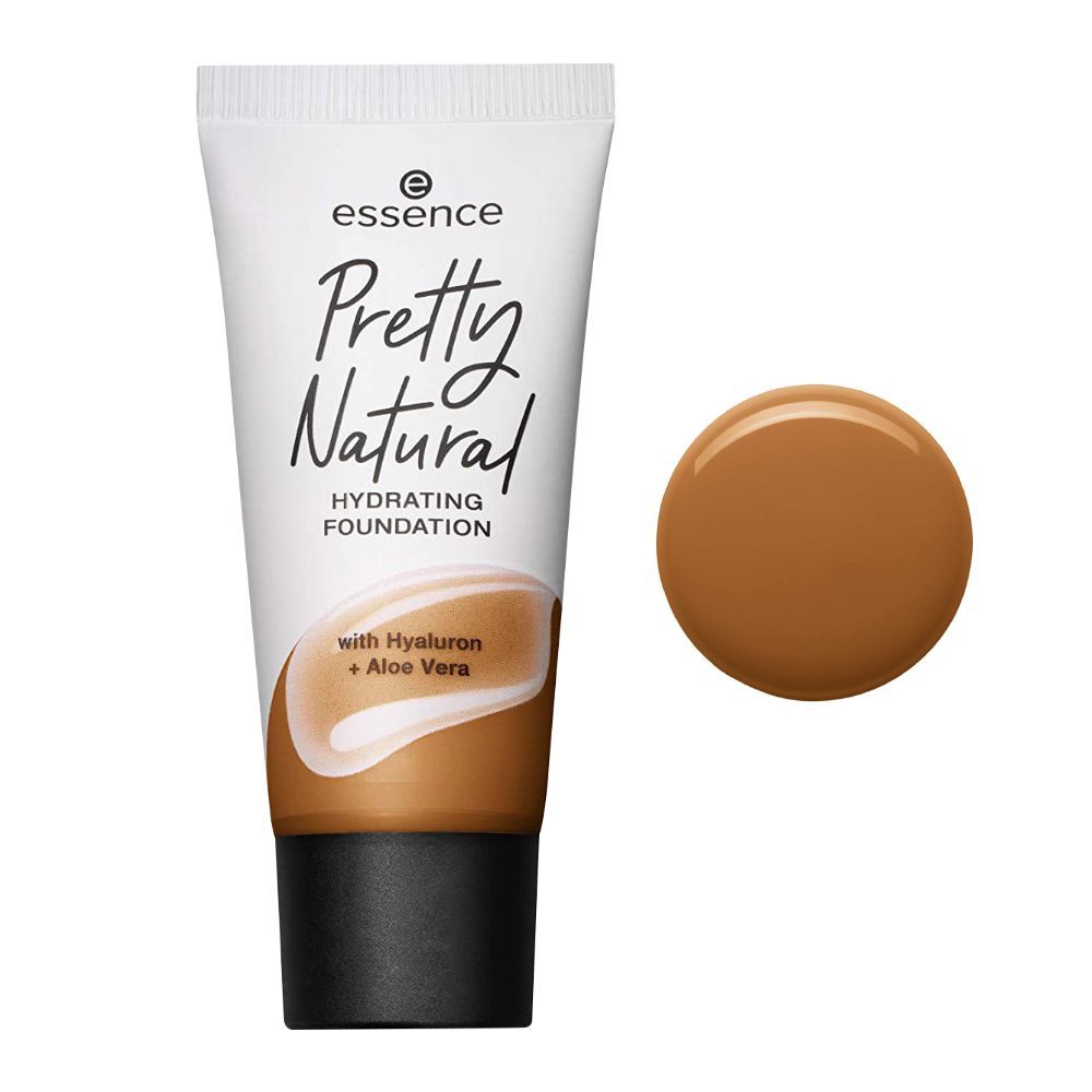 Essence Pretty Natural 24H Long-Lasting Hydrating Foundation, With Hyaluron, 200 Warm Sun