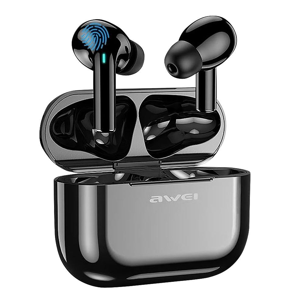 Awei True Wireless Sports Earbuds With Charging Case, Black, T29