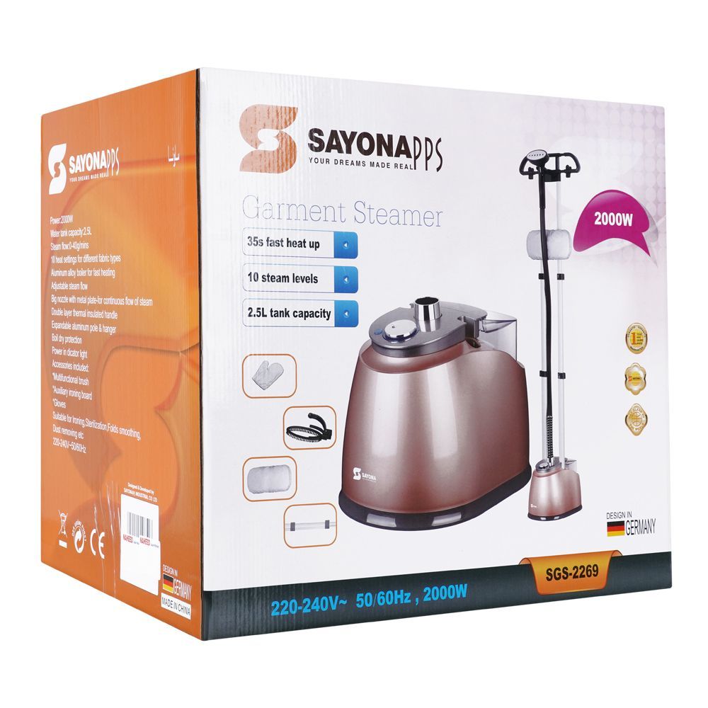 Sayona Garment Steamer, 2000W, SGS-2269