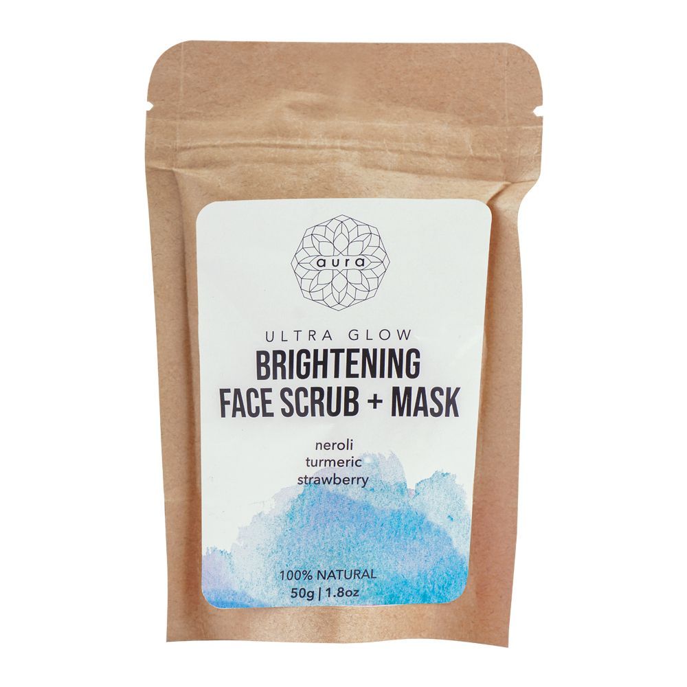 Aura Ultra Glow Brightening Face Scrub + Mask, 50g