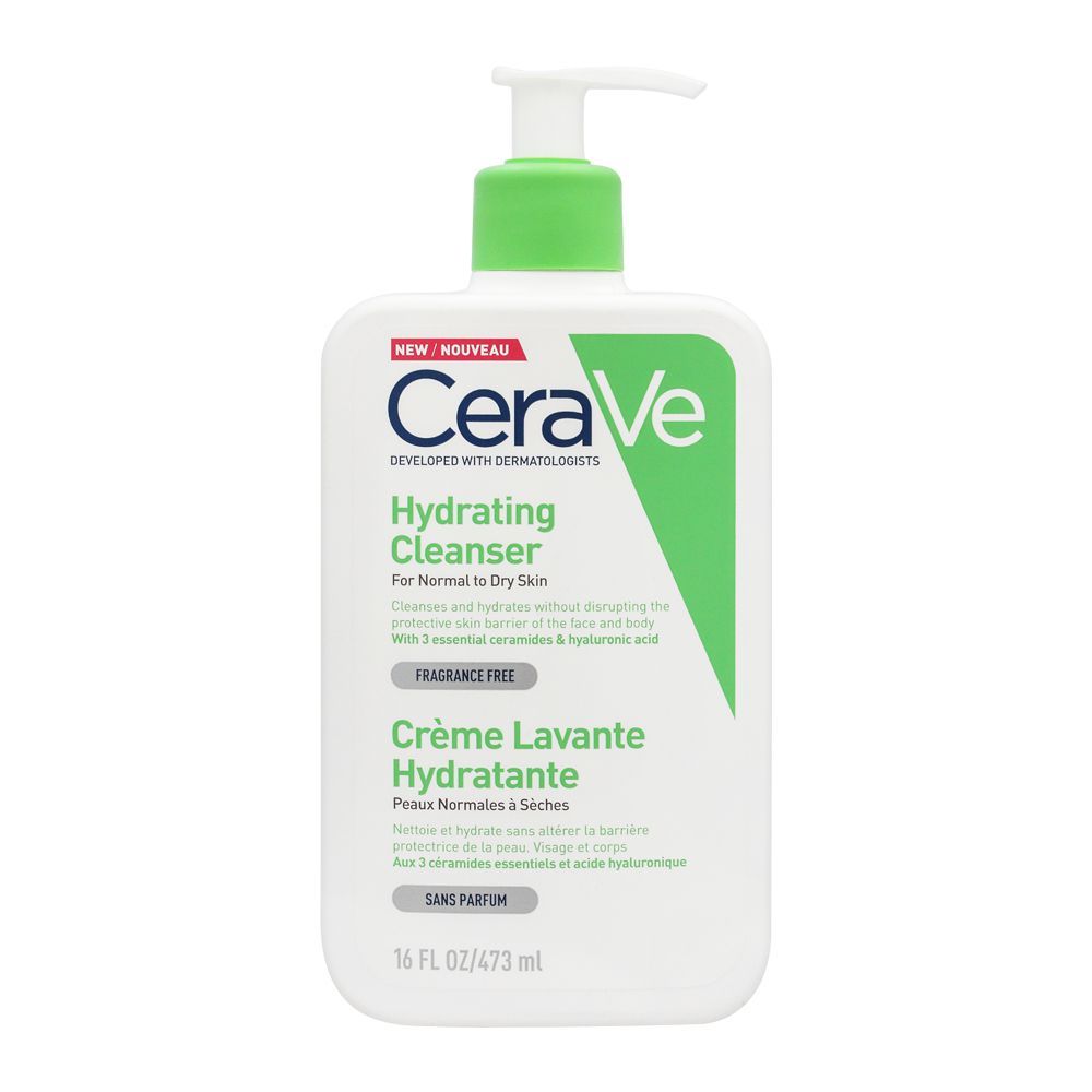 CeraVe Fragrance Free Hydrating Cleanser, Normal To Dry Skin, 473ml