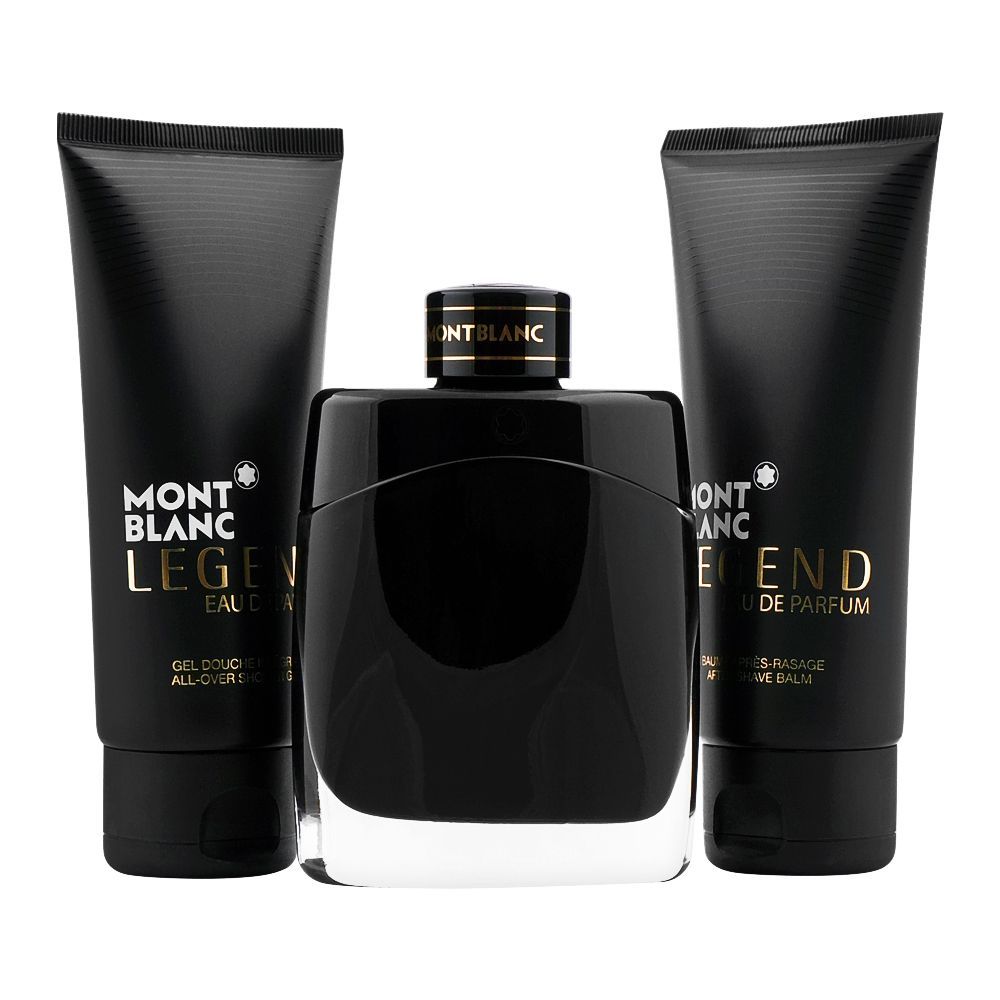 Mont Blanc Legend Pour Homme Perfume Set For Men, EDP 100ml+ After Shave + Shower Gel