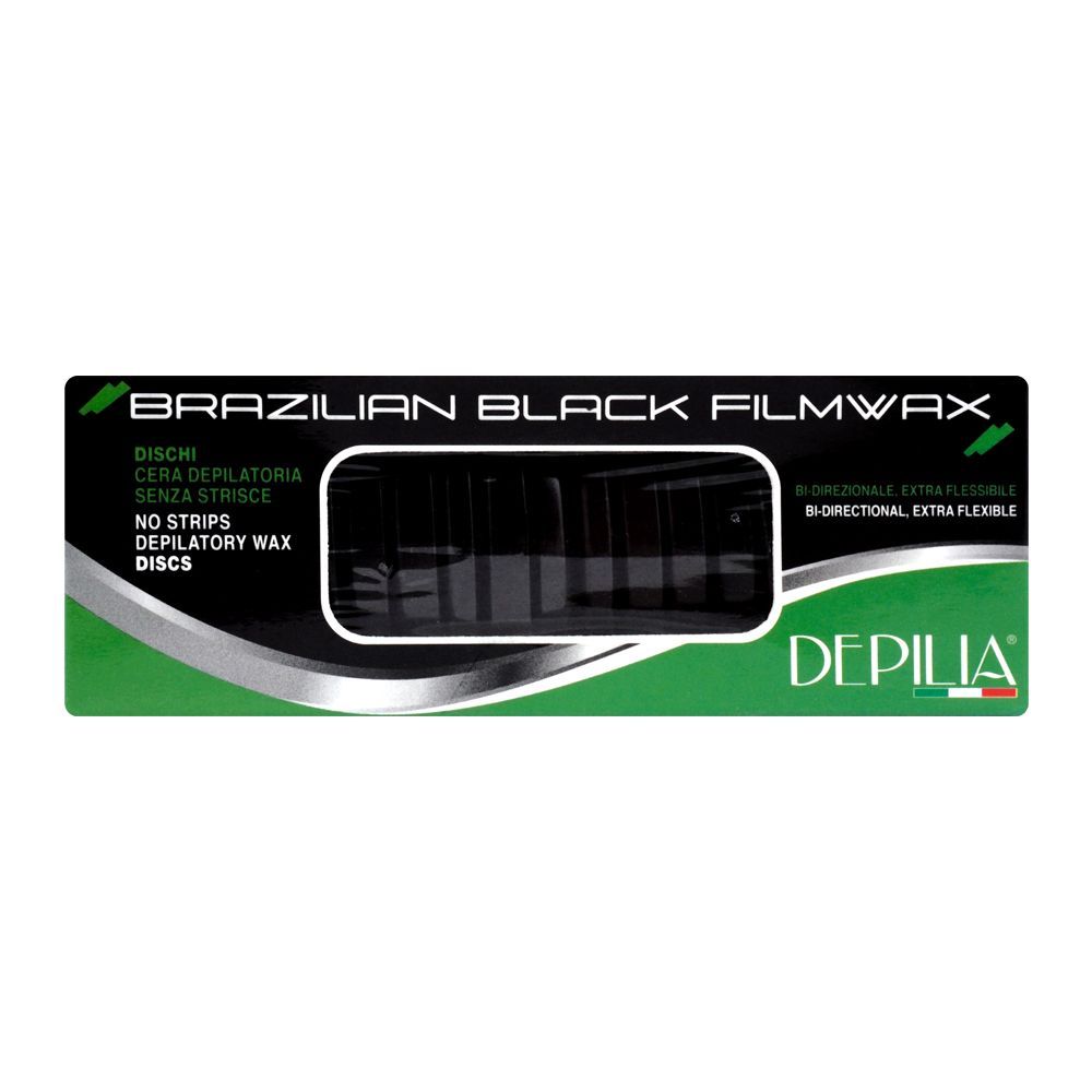 Depilia Brazilian Black Filmwax, No Strips Depilatory Wax Discs, 400ml