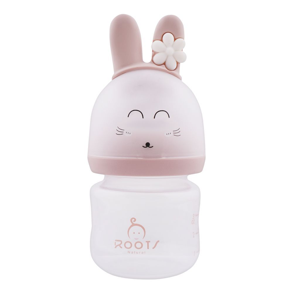 Roots Natural Anti-Colic Feeding Bottle, 0m+, Small, 100ml, Flower, M01